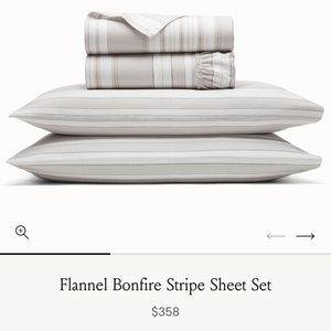 Boll & Branch Flannel Bonfire Stripe King Set